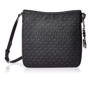 MICHAEL KORS Crossbody Bag Signature Jet Set Messenger Black AUTHENTIC